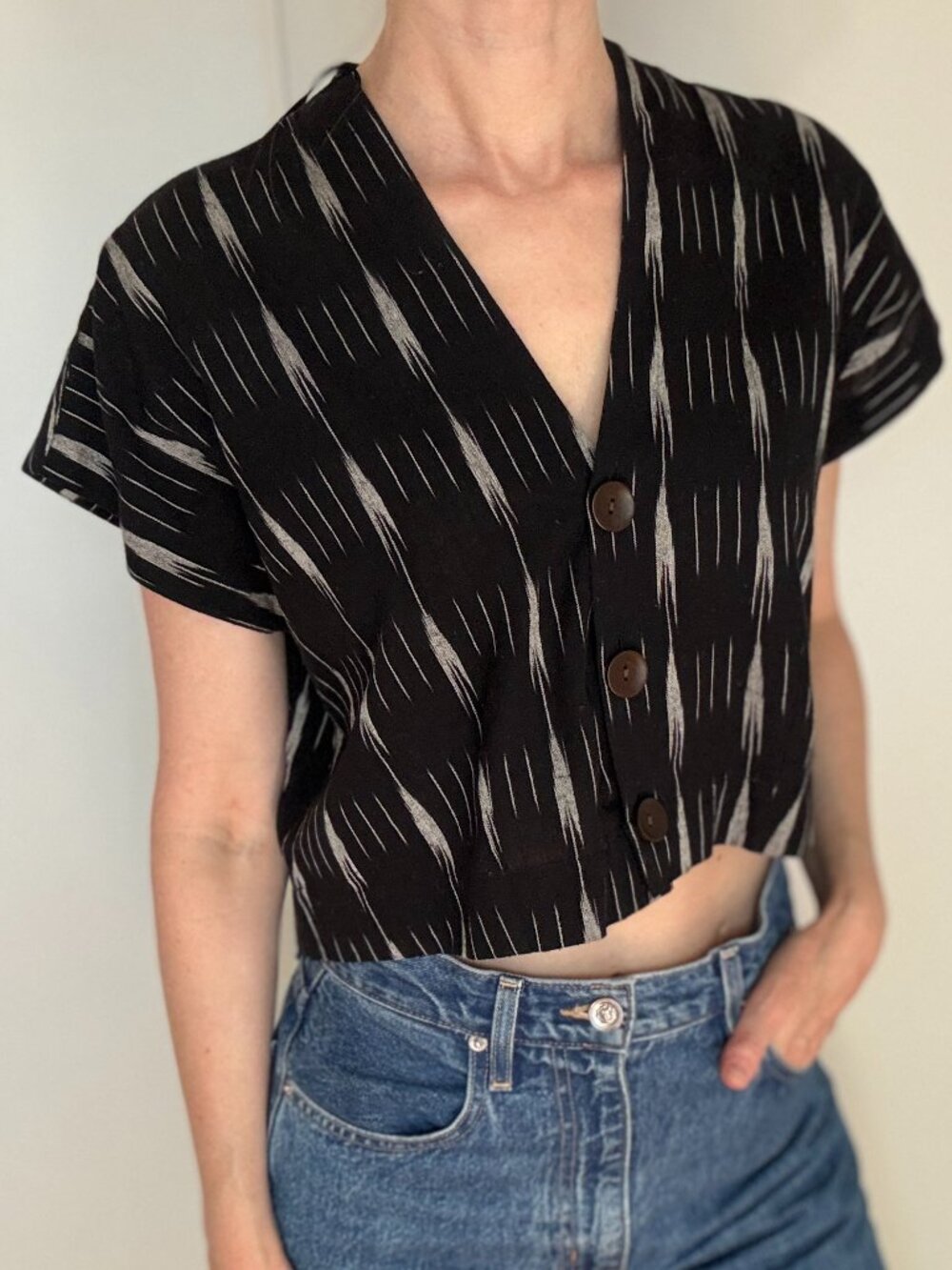 Alter Brooklyn Woven Cotton Button Vest – (Size: S/M)